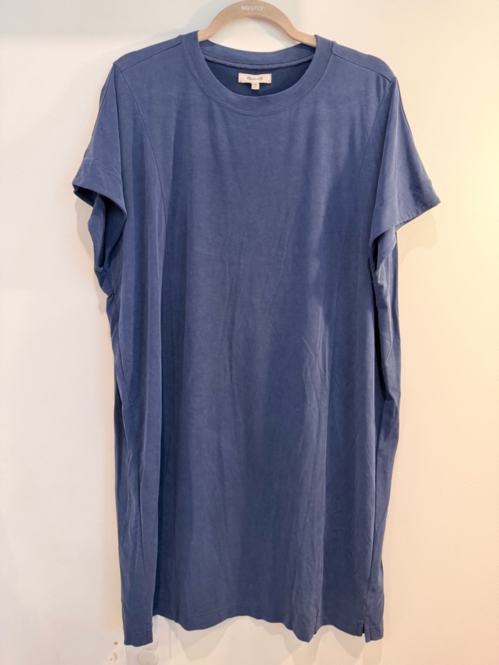 Madewell Washed Blue Short Sleeve Crewneck Tshirt Shift Dress